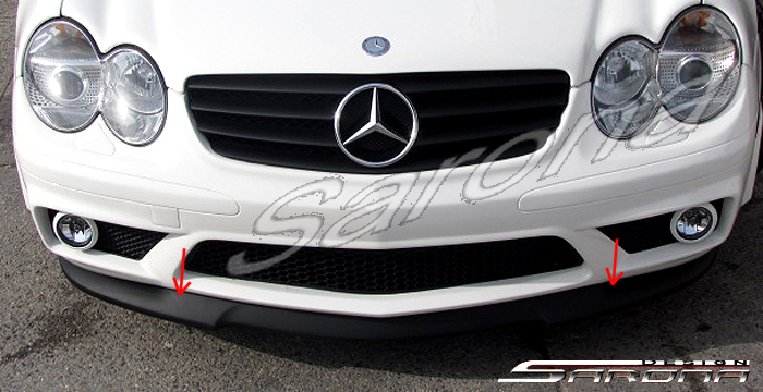 Custom Mercedes SL  Convertible Front Add-on Lip (2006 - 2008) - $299.00 (Part #MB-011-FA)